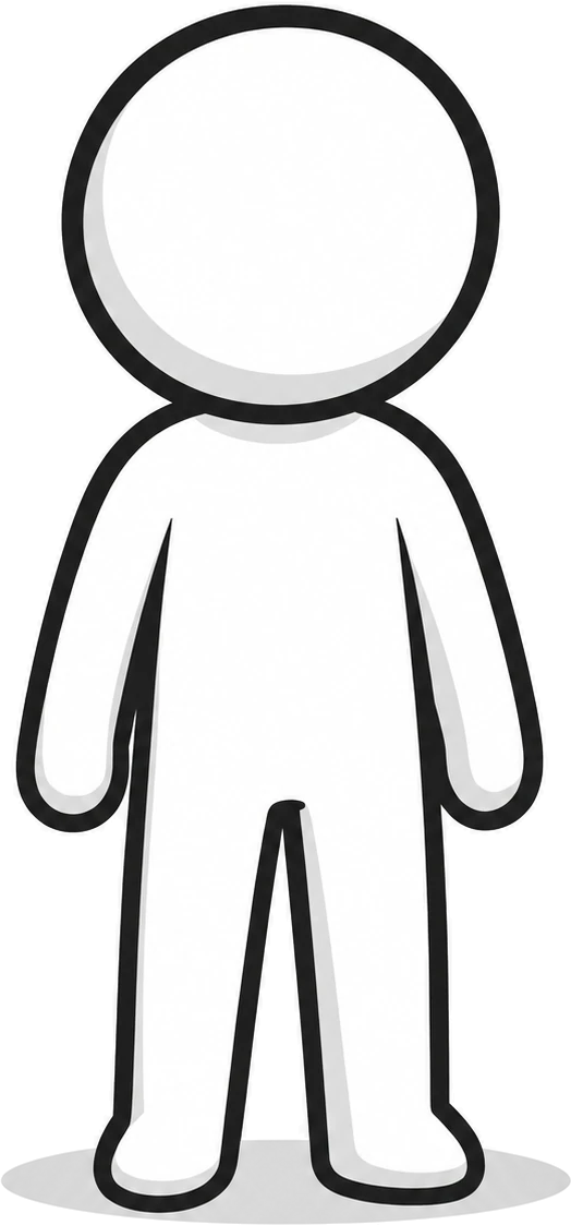 default, standing there